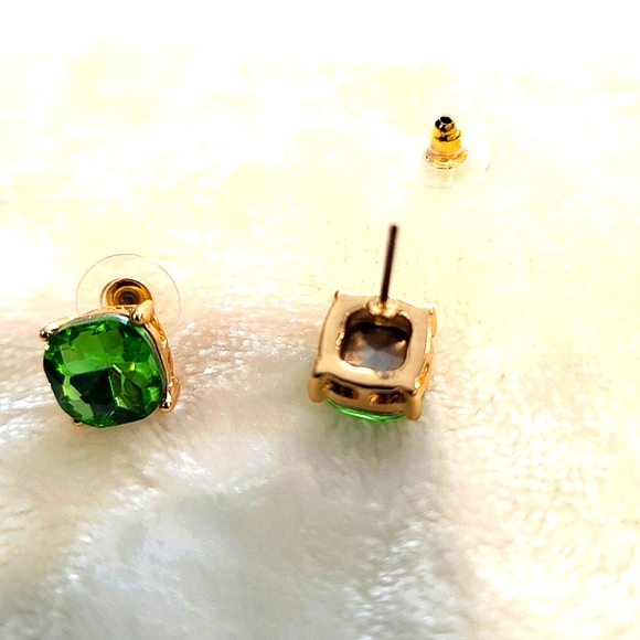 Kirks Folly GreenCrystal Earrings - Picture 5 of 8